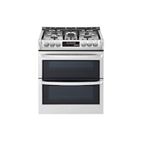 6.9 cu. ft. Smart wi-fi Enabled Gas Double Oven Slide-In Range with ProBake Convection(R) and EasyClean(R)