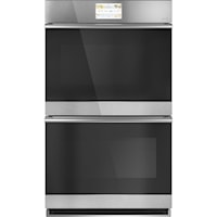 Caf(eback)(TM) 30" Smart Double Wall Oven with Convection in Platinum Glass