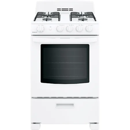 Hotpoint(R) 24" Front-Control Free-Standing Gas Range With Large Window