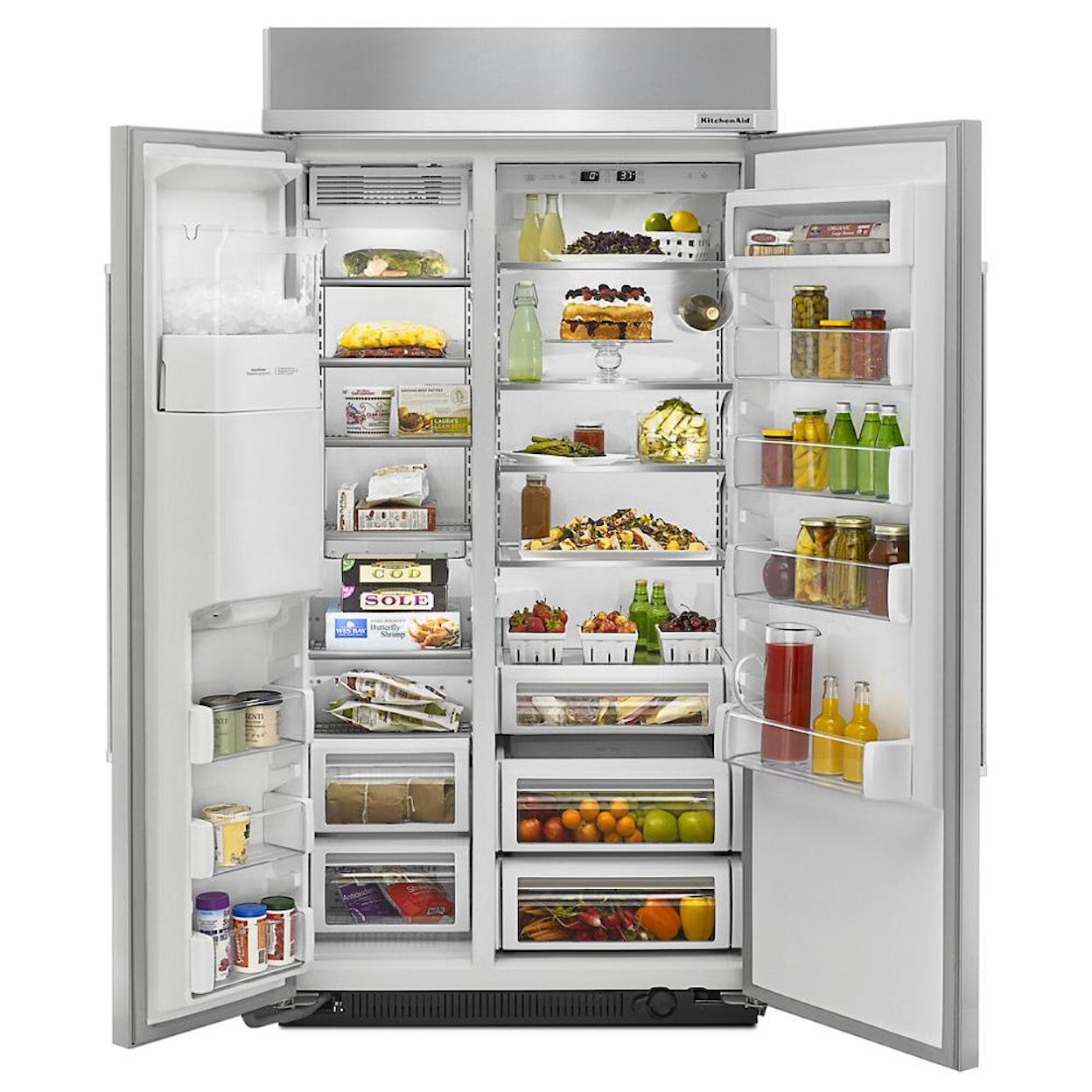 KitchenAid Refrigerators Side By Side Built In Refrigerator