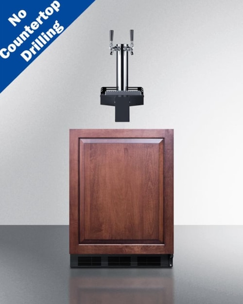 24" Wide Built-In Floating Tap Cold Brew Kegerator, Ada-Compliant