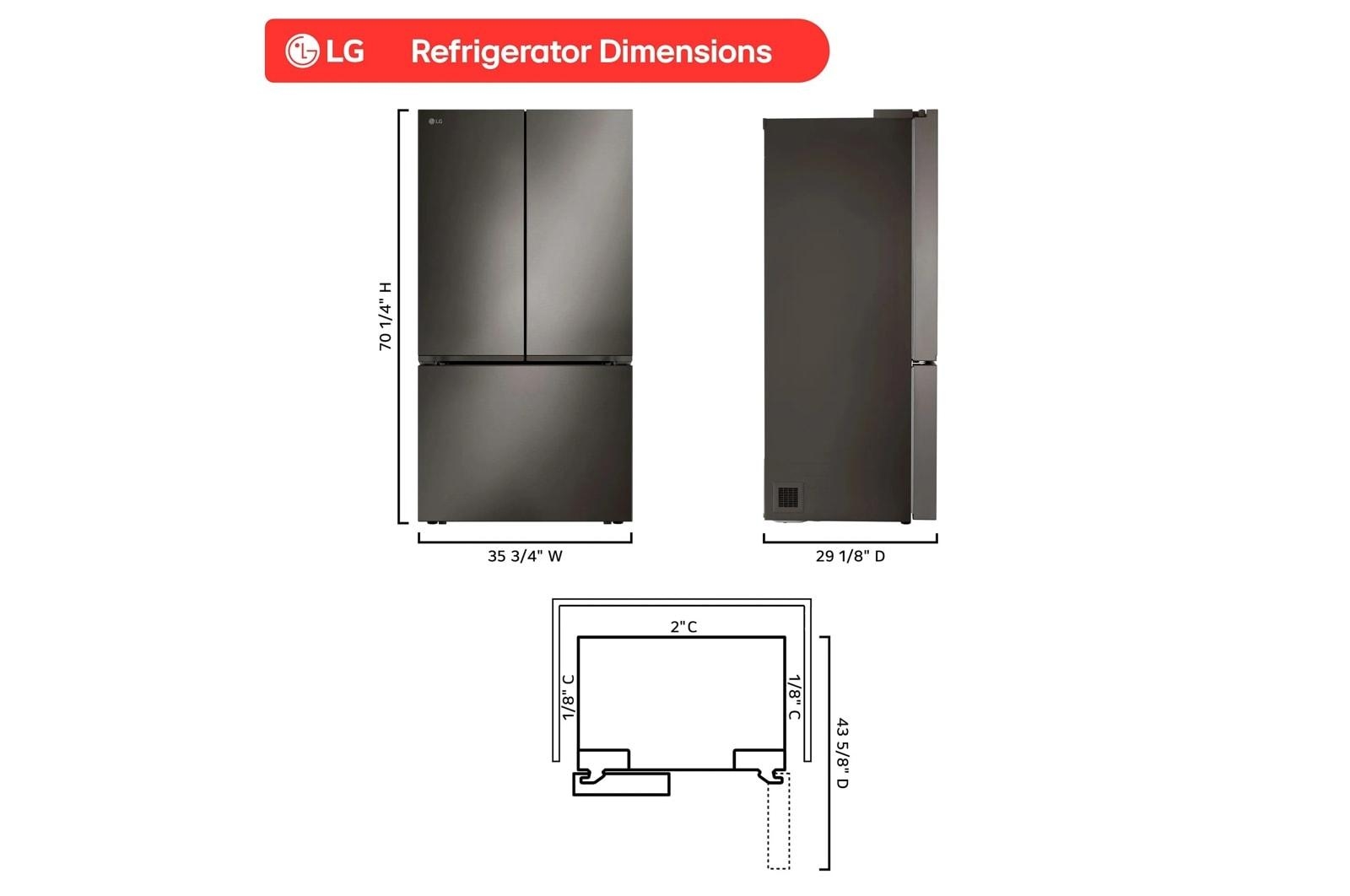 LG Refrigerators French Door Freestanding Refrigerator