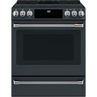 Caf(eback)(TM) 30" Smart Slide-In, Front-Control, Induction and Convection Range with Warming Drawer