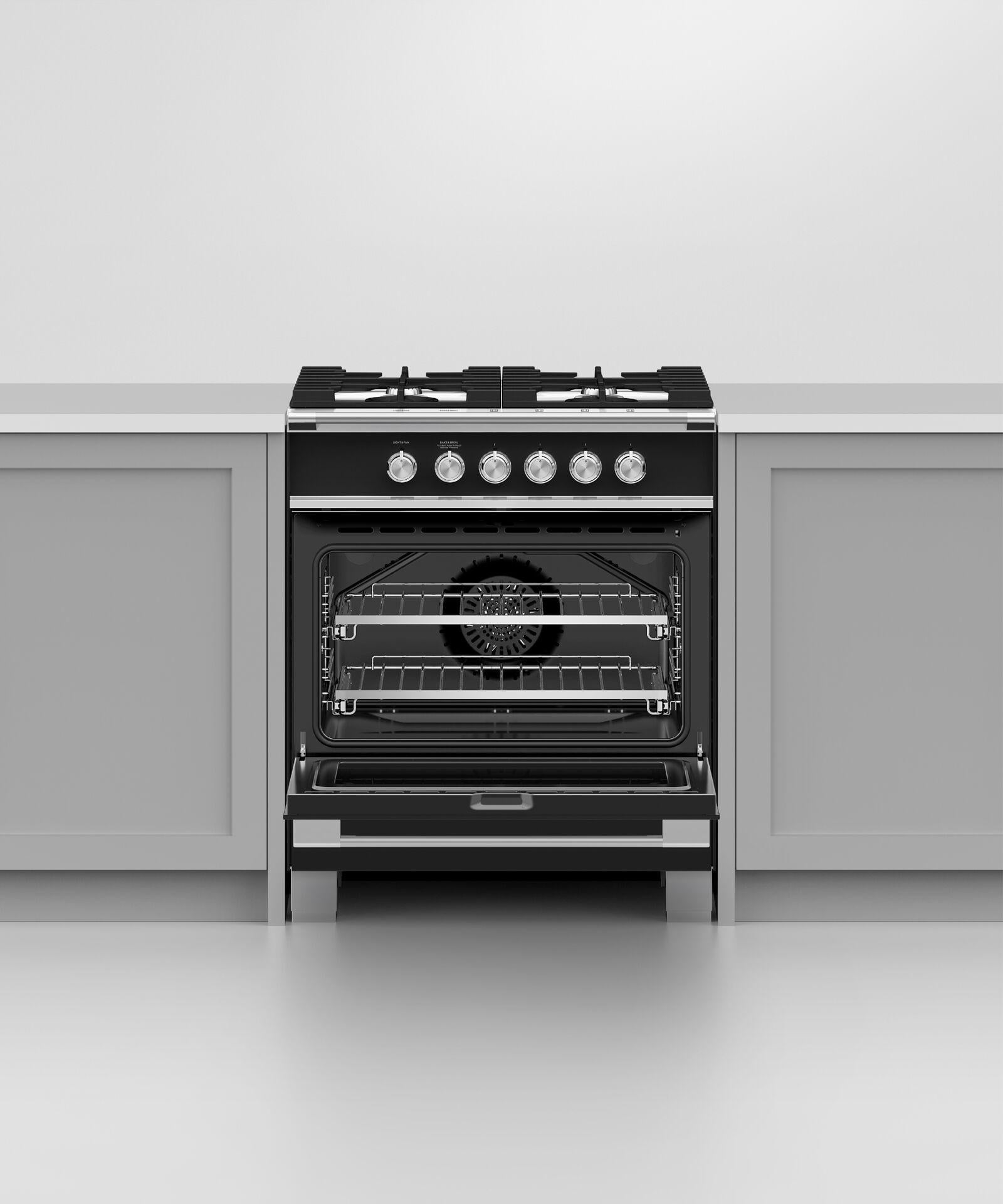 Fisher and Paykel Gas Ranges 30" Free Standing Gas Range