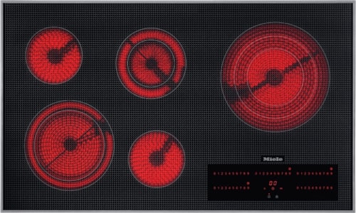 Km 5860 240V Stainless Steel - 36-Inch Electric Cooktop, Operated With Its Own Controls With Direct Selection Plus Including Timer For Maximum User Convenience.
