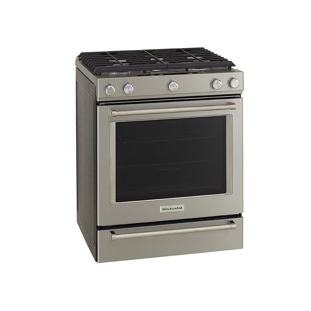 KitchenAid KSDB900ESS 30Inch 5Burner Dual Fuel Convection SlideIn