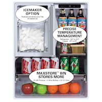 24" Outdoor Refrigerator Freezer  Marvel Premium Refrigeration - Model Number - Outdoor Ice Maker Kit