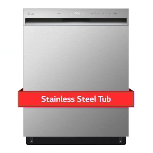 24 Inch Wide Quadwash™ Front Control Dishwasher - Stainless Steel