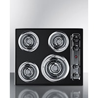 24" Wide 4-Burner Coil Cooktop