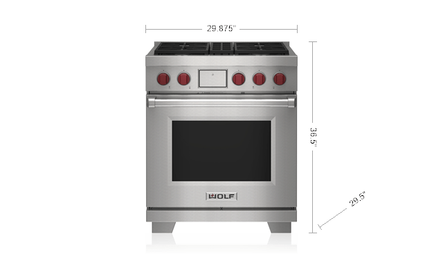 Wolf Gas Ranges Wolf 30" Dual Fuel Range