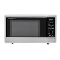 1.4 cu. ft. 1000W Sharp Stainless Steel Carousel Countertop Microwave Oven