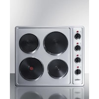 24" Wide 230v 4-burner Solid Disk Cooktop