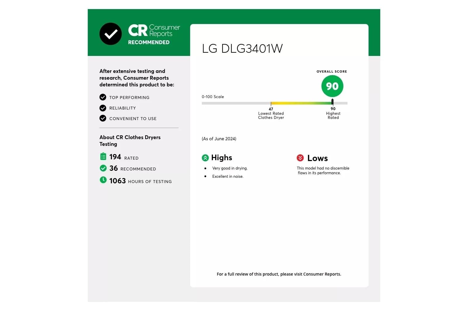 LG Appliances Front Load Gas Dryer