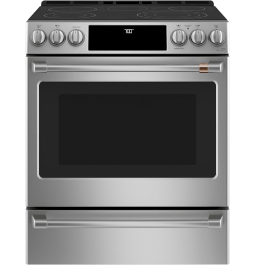 Caf(Eback)™ 30" Smart Slide-In, Front-Control, Radiant And Convection Range