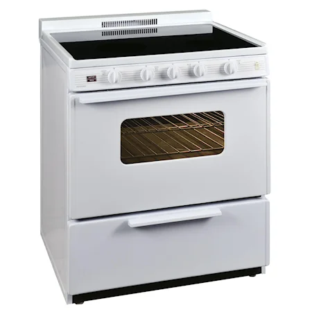 30 in. Freestanding Smooth Top Electric Range in White