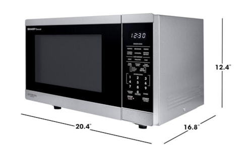 Sharp 1.4 Cu. Ft. 1100W Stainless Steel Countertop Microwave Oven With Inverter Technology