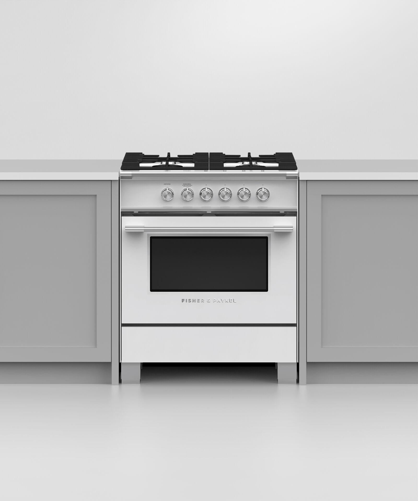 Fisher and Paykel Gas Ranges 30" Free Standing Gas Range