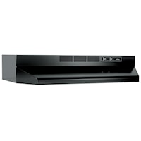 Broan(R) 30-Inch Ductless Under-Cabinet Range Hood W/ Easy Install System, Black