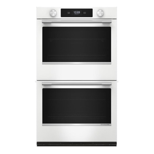 30-Inch Smart Electric Double Wall Oven With Assisted Cooking Modes - White