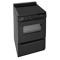 24 In. Freestanding Smooth Top Electric Range In Black