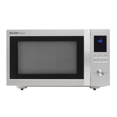 1.6 Cu. Ft. 1100W Sharp Stainless Steel Carousel Countertop Microwave Oven