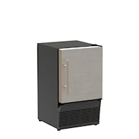 14-In Low Profile Compact Crescent Ice Machine with Door Style - Stainless Steel