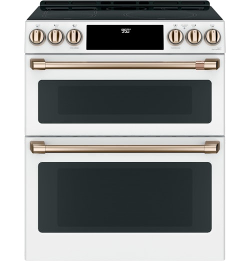 Caf(Eback)™ 30" Smart Slide-In, Front-Control, Induction And Convection Double-Oven Range