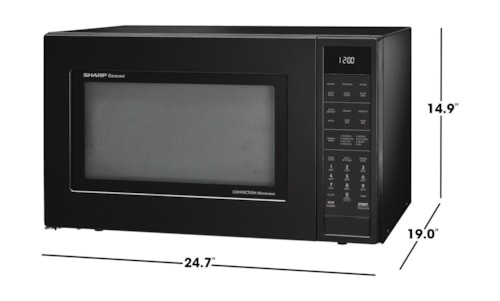 Sharp Appliances 1.5 Cu. Ft. 900W Black Convection Countertop Microwave Oven