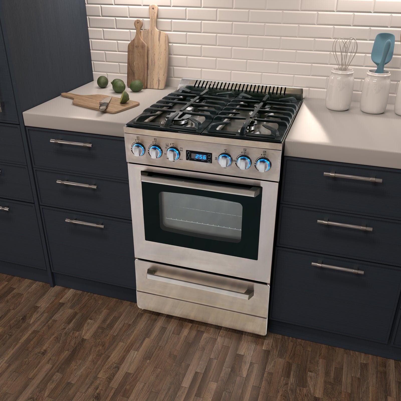 24" Free Standing Gas Range