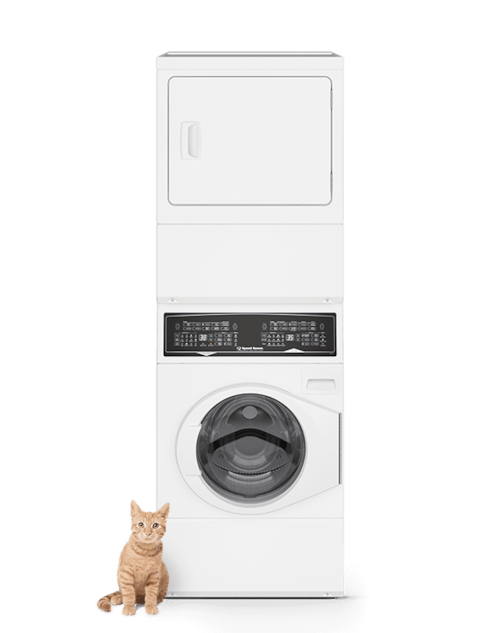 Sf7 Stacked White Washer - Electric Dryer With Pet Plus™  Sanitize  Fast Cycle Times  5-Year Warranty