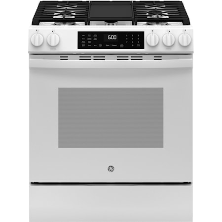 Ge(R) 30" Slide-In Front-Control Convection Gas Range With No Preheat Air Fry And Easywash(Tm) Oven Tray