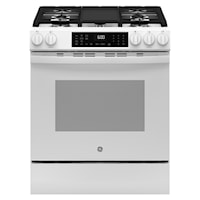Ge(R) 30" Slide-In Front-Control Convection Gas Range With No Preheat Air Fry And Easywash(Tm) Oven Tray