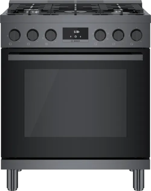 800 Series, Dual Fuel Freestanding Range, 30'', Black Stainless Steel