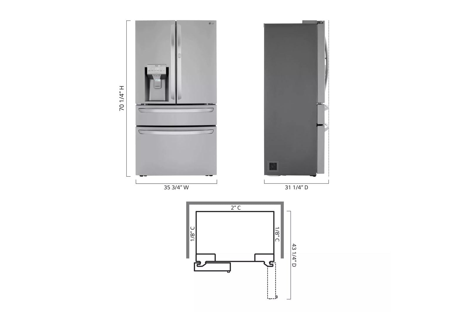 French Door Freestanding Refrigerator