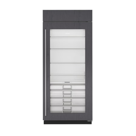 Glass Door Built In Refrigerator