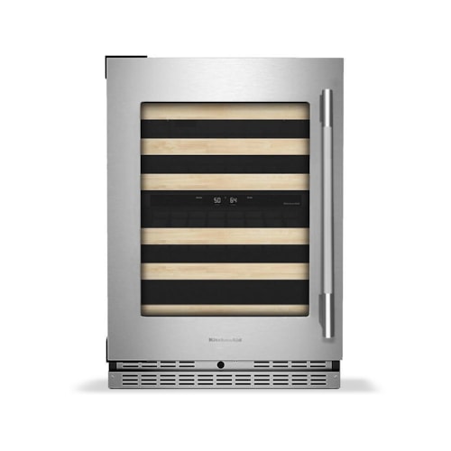 24" Undercounter Wine Cellar With Full-Extension Wood-Front Racks