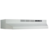 Broan(R) 36-Inch Convertible Under-Cabinet Range Hood, 230 Max Blower CFM, White