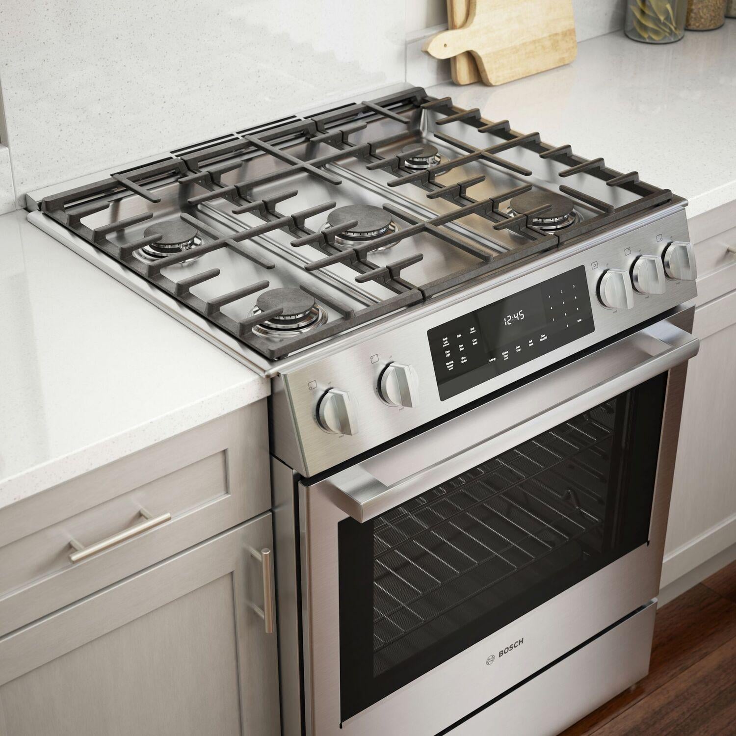 Bosch HGI8056UC 800 Series Gas Slidein Range 30'' Stainless Steel