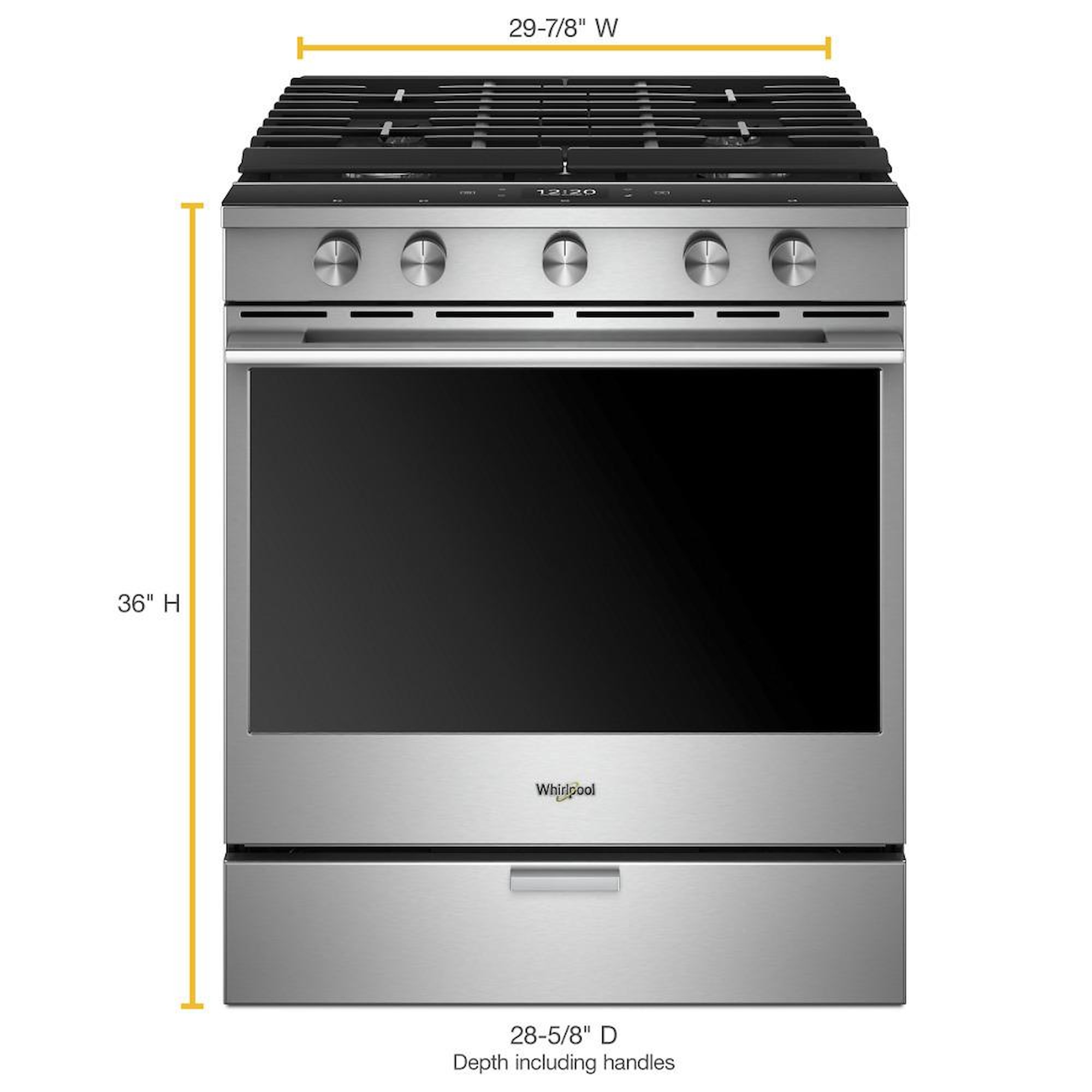 Whirlpool - WCG55US6HS - 36-inch Gas Cooktop with EZ-2-Lift