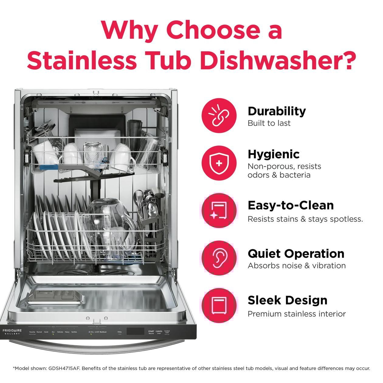 Built In Fullsize Dishwasher - Stainless