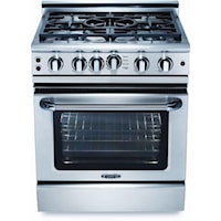 30" 4 Burner W/Power-Wok Gas Self-Clean Convection Range - Ng