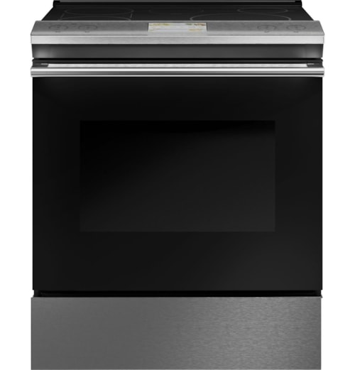 Café™ 30" Smart Slide-In, Front-Control, Induction And Convection Range In Platinum Glass