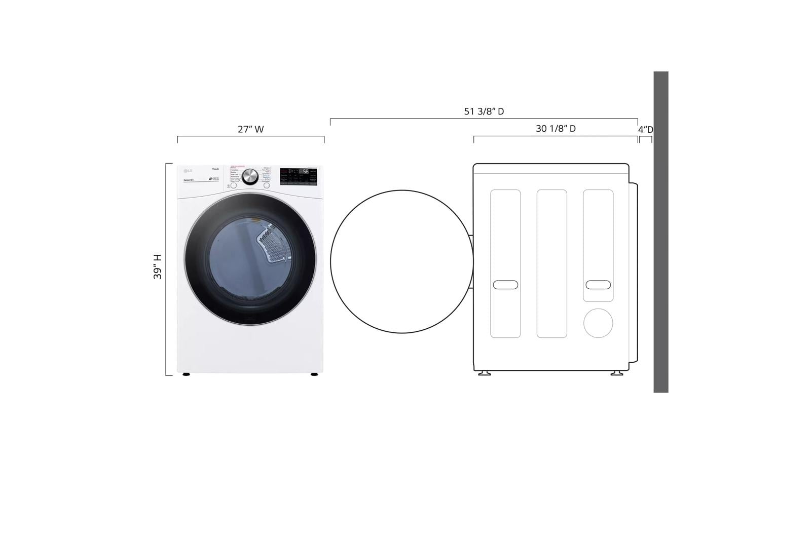 LG Laundry Front Load Electric Dryer