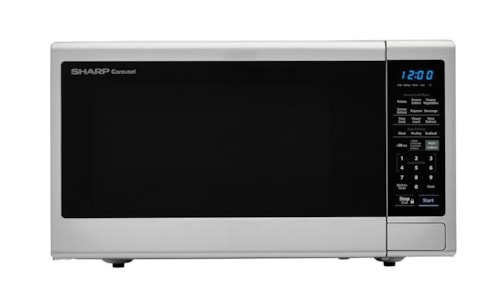 1.4 Cu. Ft. 1000W Sharp Black Carousel Countertop Microwave Oven