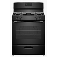 30-Inch Gas Range With Easy Touch Electronic Controls - Black