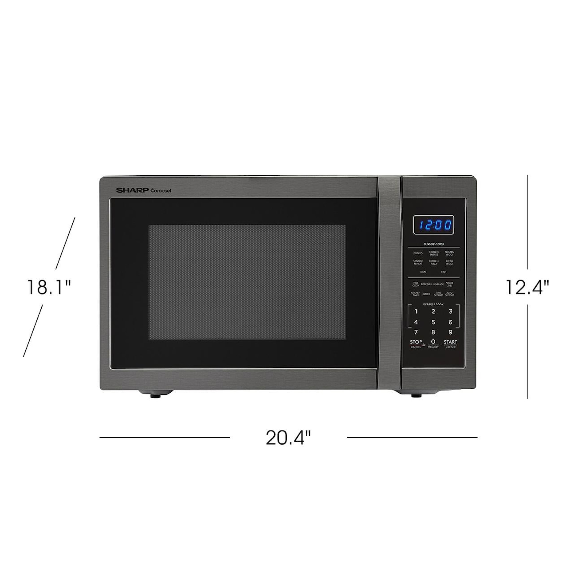 SMC1452CH: 1.4 Cu Ft Black Stainless Steel Microwave