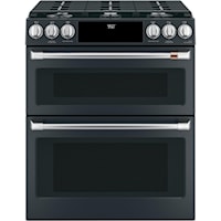 Caf(eback)(TM) 30" Smart Slide-In, Front-Control, Dual-Fuel, Double-Oven Range with Convection