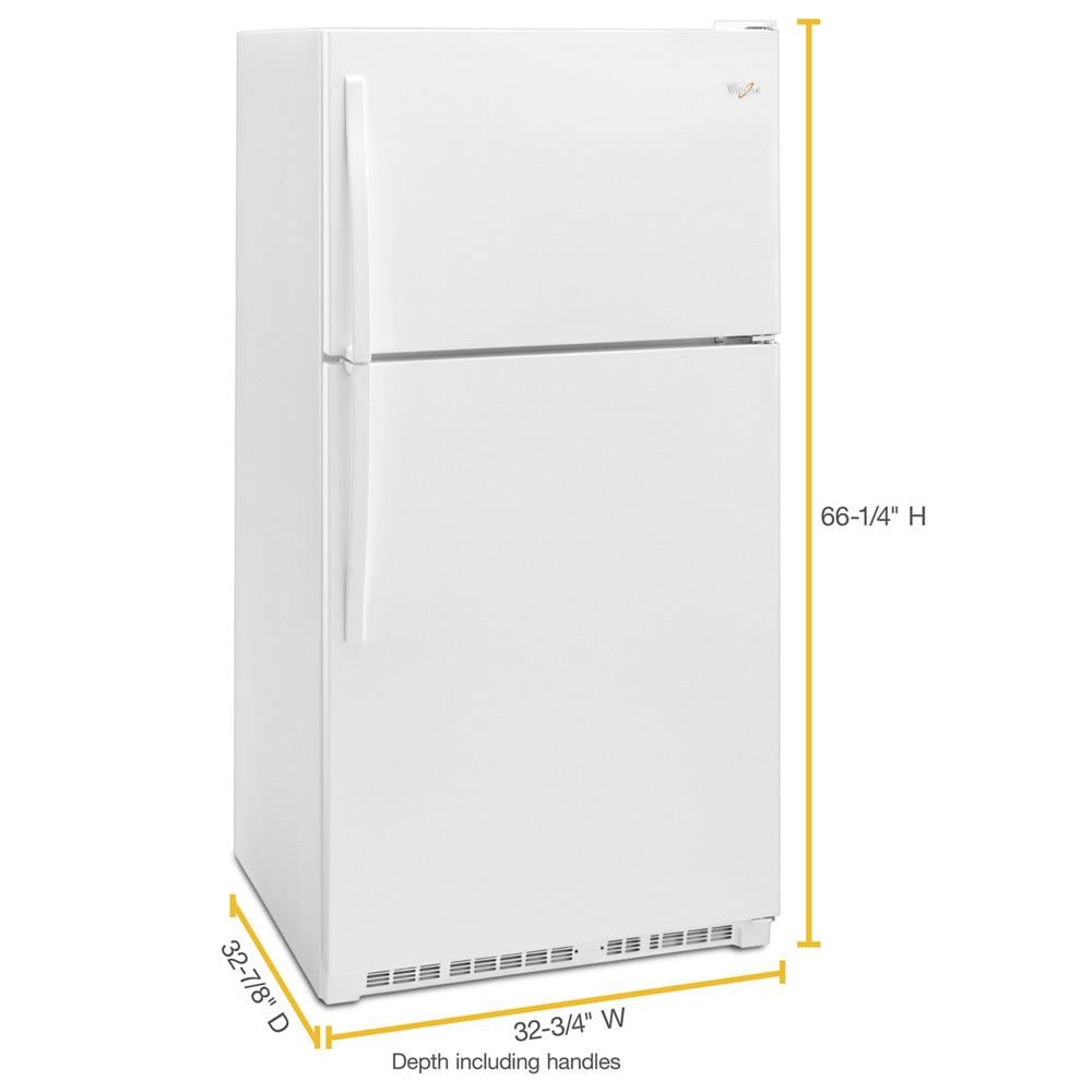 Whirlpool WRT311FZDW 33inch Wide Top Freezer Refrigerator 20 cu. ft