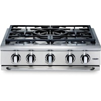 30" 5 Burner W/Power-Wok Gas Rangetop - Ng