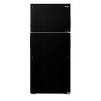 28-inch Top-Freezer Refrigerator with Gallon Door Storage Bins Black